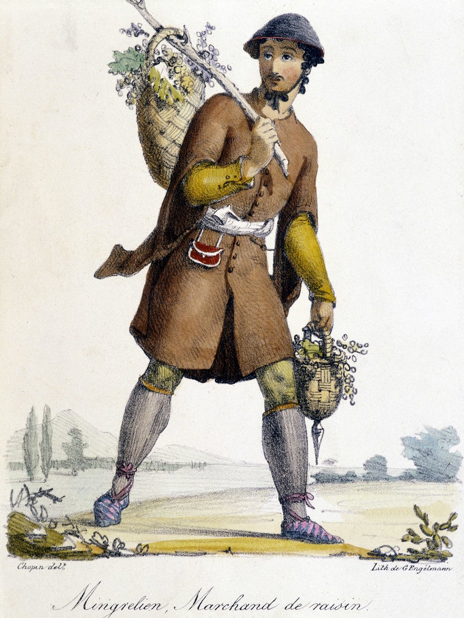 Mingrelien, szőlőkereskedő Oroszországban a 19. században. alkotó: Unknown artist