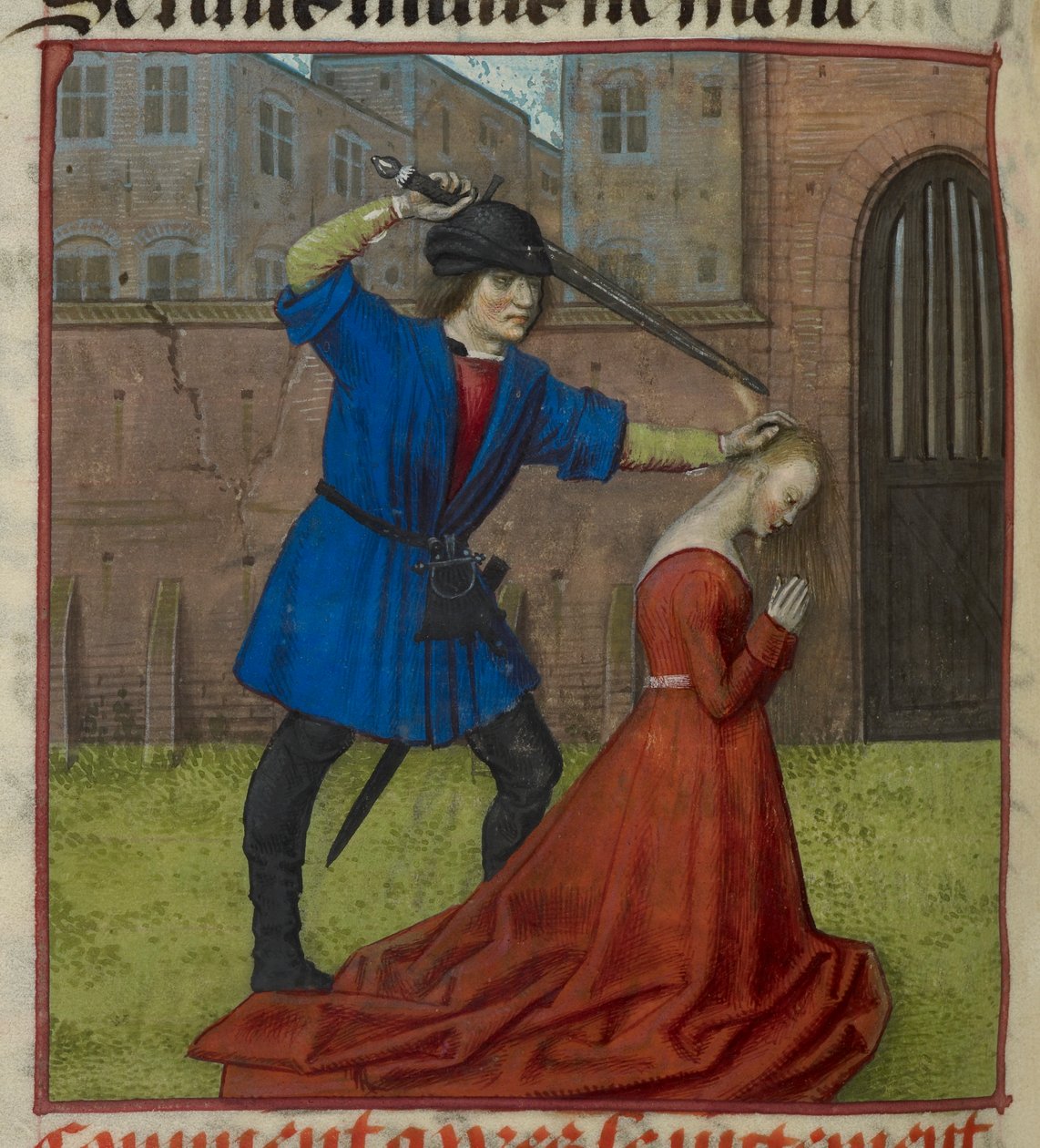 Miniatűr Virginius lányáról, Virginiáról a Le Roman de la Rose-ból alkotó: Unknown artist