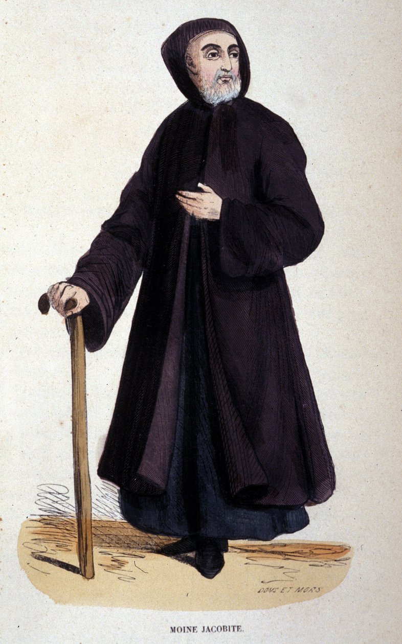Moine Jacobite. Metszet egy vallási rendekről szóló albumból, Párizs alkotó: Unknown artist