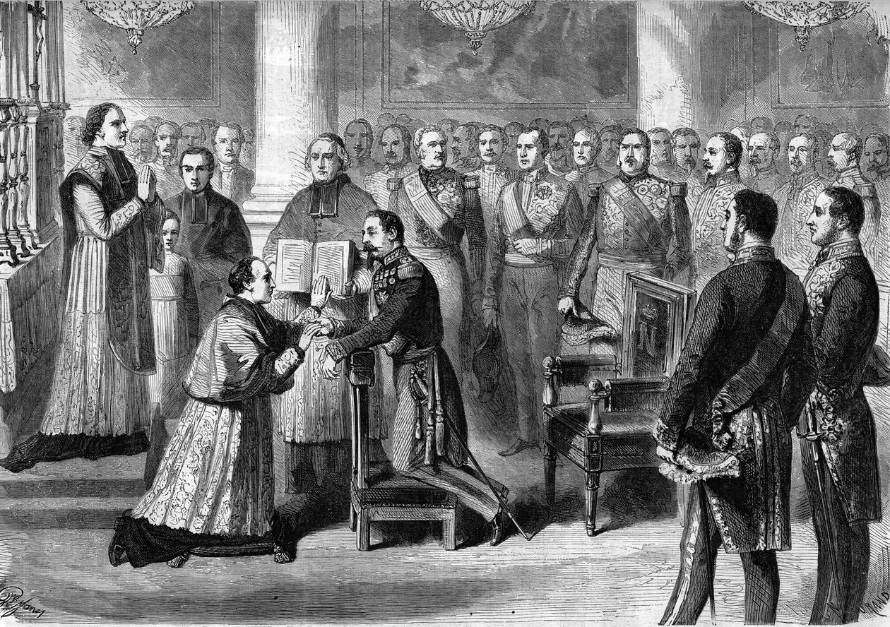 Georges Darboy monsignor (1813-1871) párizsi archeveque, aki III. Napóleon kezében esküt tett a Tuileriák kápolnájában 1863-ban. alkotó: Unknown artist
