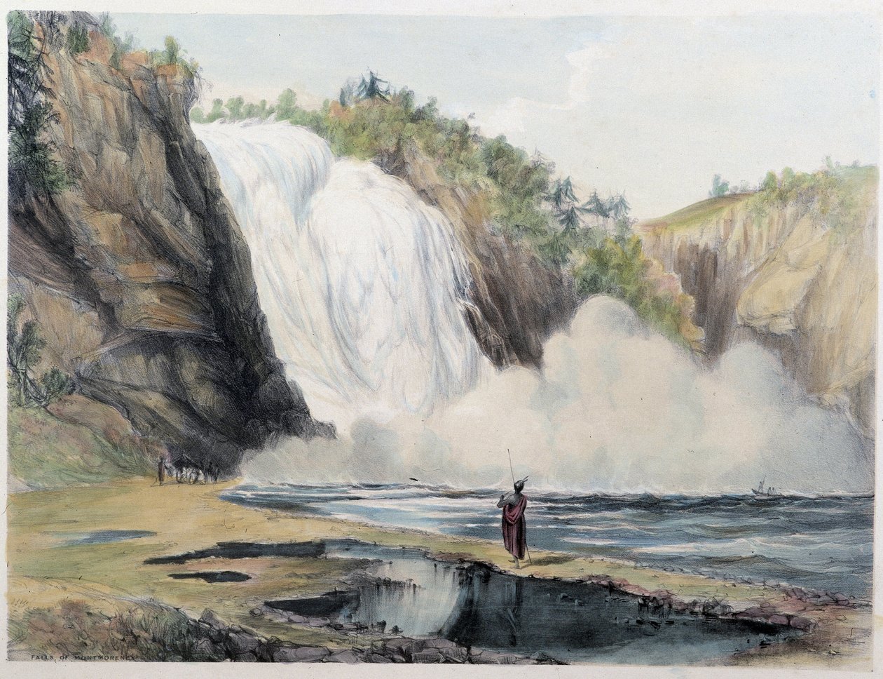 Montmorency Falls, Kanada – Coke Smyth, London „” Shyth vázlatai a Kanadában” című filmben alkotó: Unknown artist