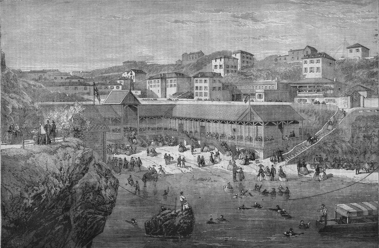 Reggel a biarritzi tengeri fürdőben 1867-ben. alkotó: Unknown artist