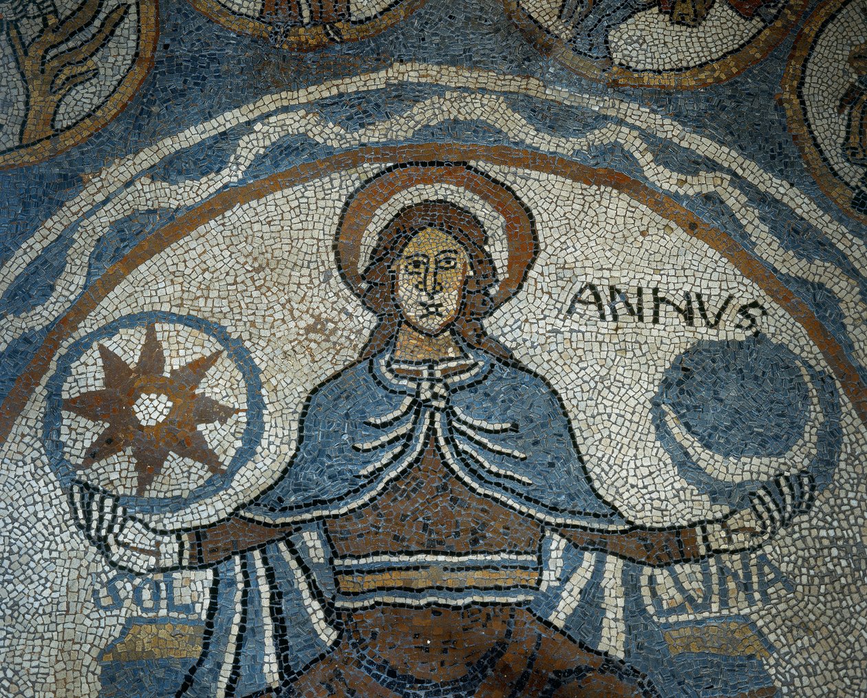 Az év hónapjait ábrázoló mozaikpadló alkotó: Unknown artist