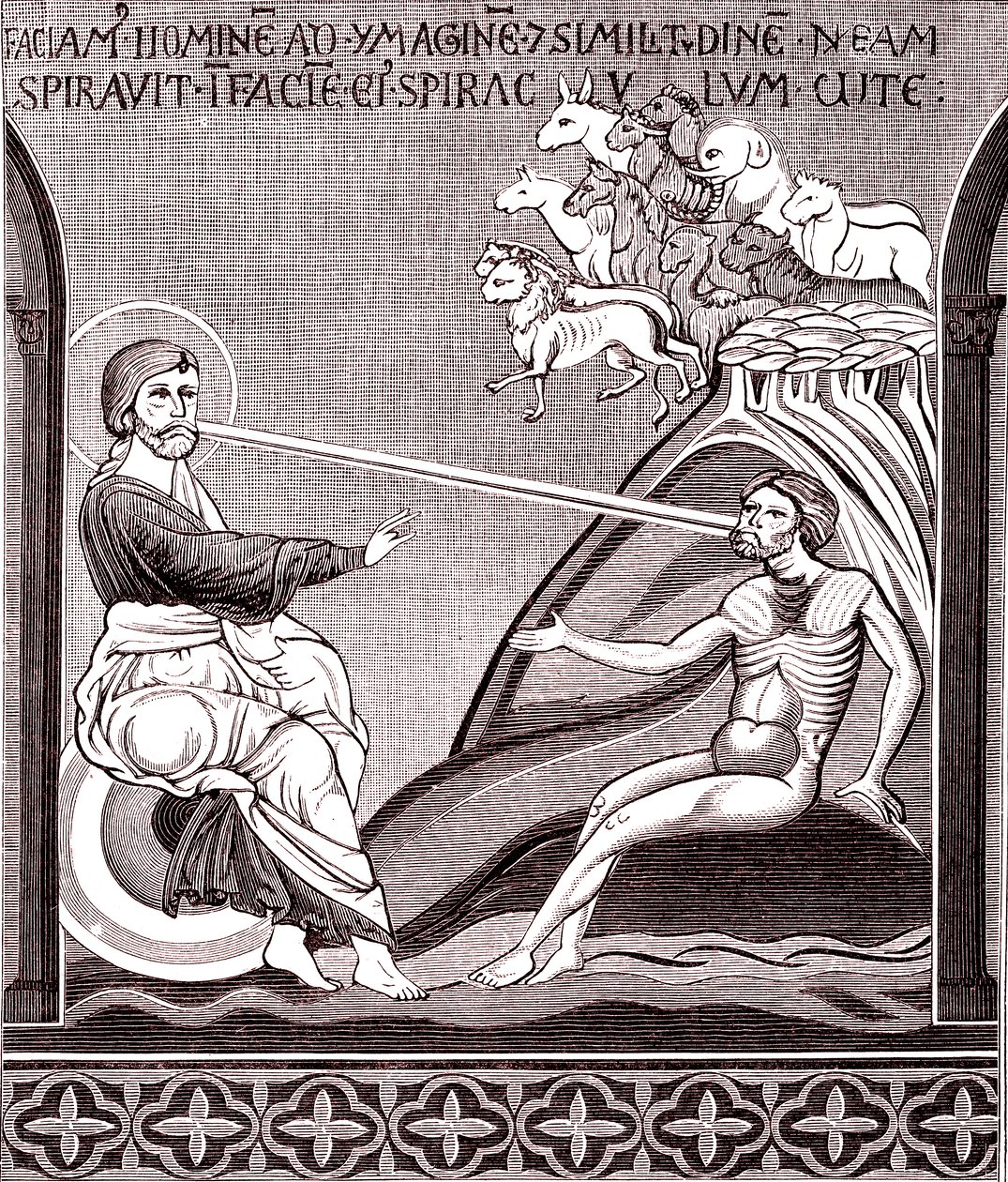 Mosaic representing the man creation alkotó: Unknown artist