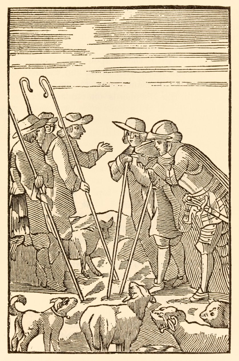 Hegyi elragadó, most felemelkednek a The Pilgrims Progress From This World, To That What Is To Come című könyvből, John Bunyan (1628-1688) A keresztények és a reménykedők találkoznak a pásztorokkal: Tudás, tapasztalat, Wat alkotó: Unknown