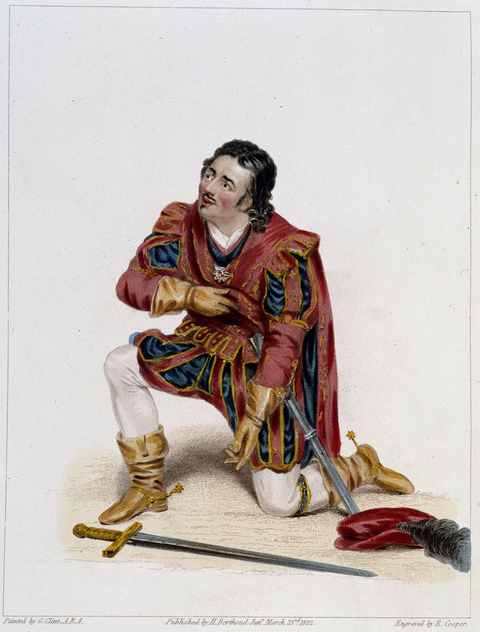 Mr. Kean mint Gloster Shakespeare „III. Richard” című művében, deb. 19. század alkotó: Unknown artist