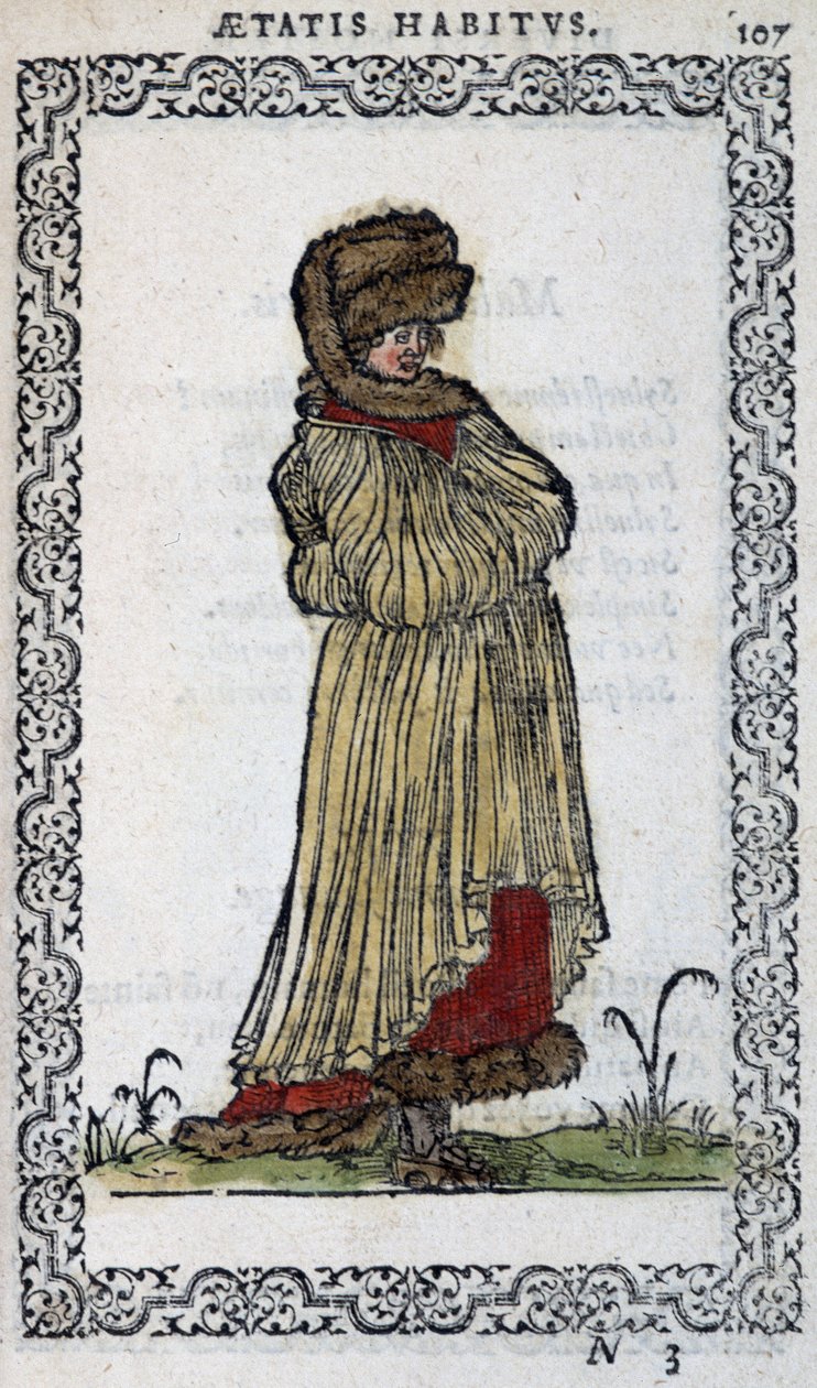 Moszkvai nő – Jean Sulperius „Habits et effigies” című könyvében alkotó: Unknown artist