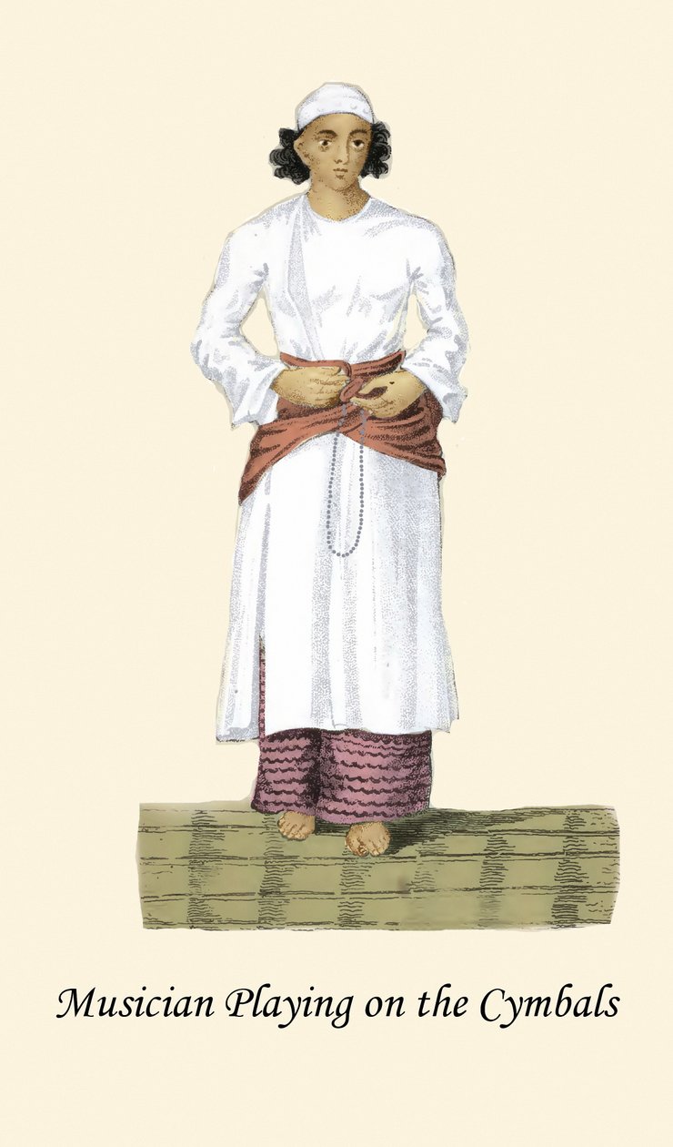 Zenész játszik a cintányéron alkotó: Unknown Artist