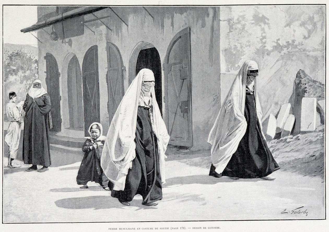 Muszlim nők Boszniában. In Tour du monde 1/1896. alkotó: Unknown artist
