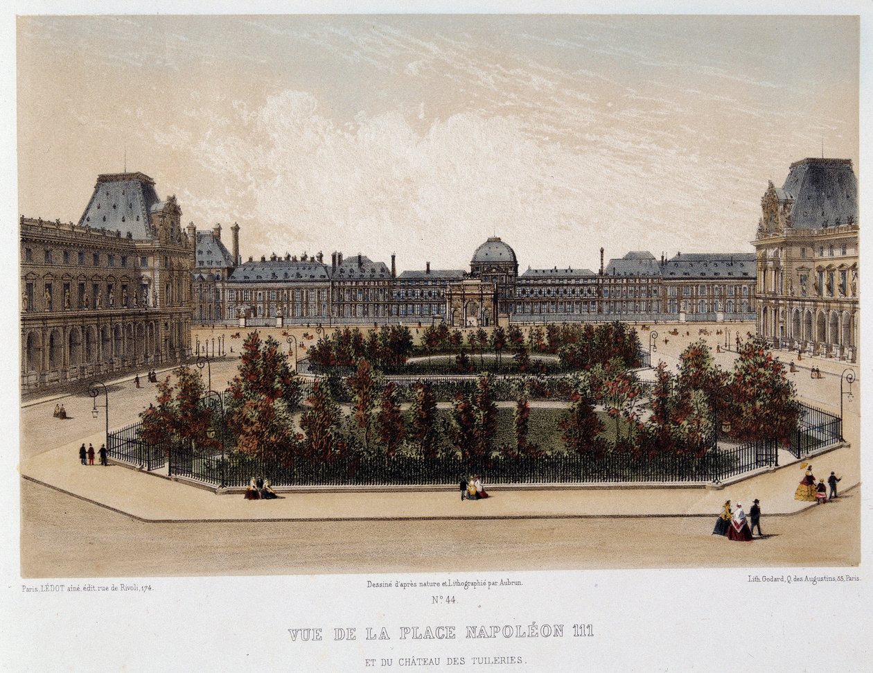 Napóleon tér és a Tuileries-palota alkotó: Unknown artist