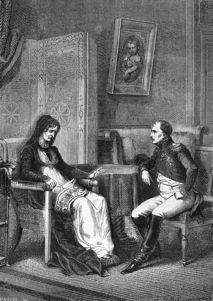 I. Napóleon konzultált anyjával, Laetitia Bonaparte-val (Letizia Maria Ramolino) (1750-1836), mielőtt 1815-ben elhagyta Elba szigetét alkotó: Unknown artist