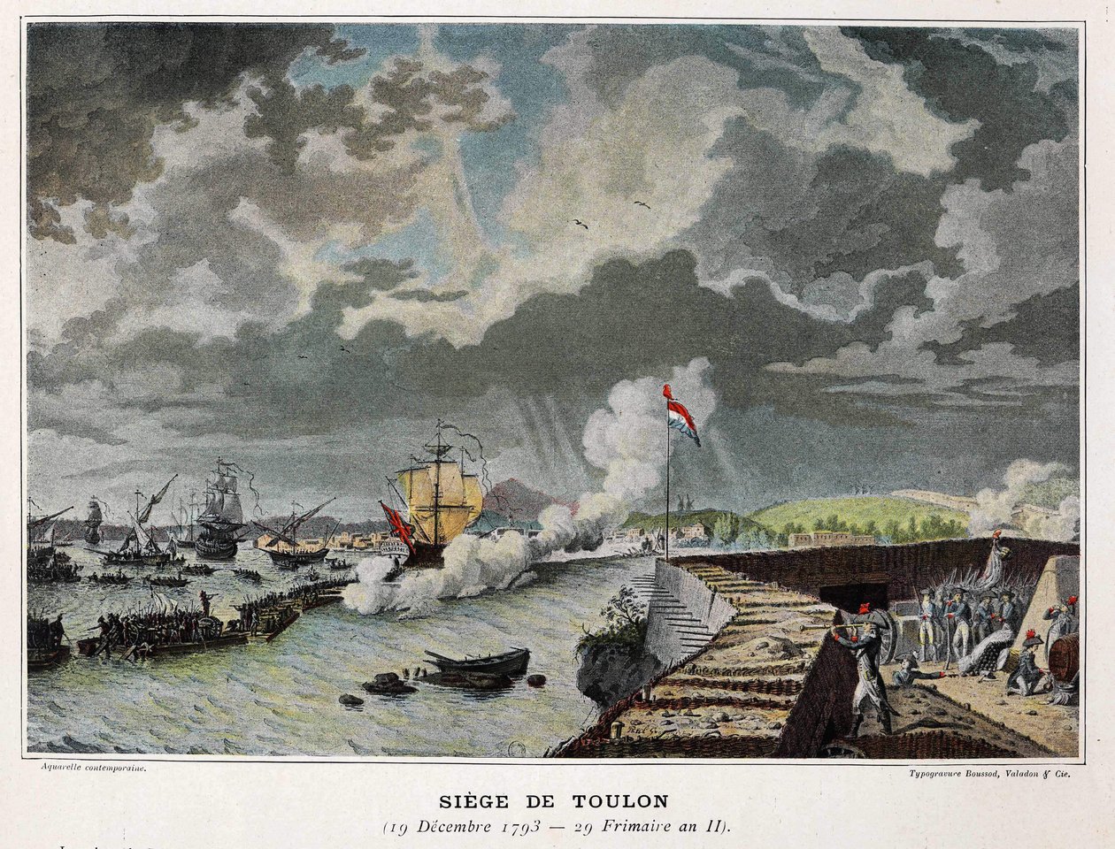 Tengerészeti csata: Toulon ostroma 1793.12.19. - „” Napóleon tengeri csatái” című filmben” alkotó: Unknown artist
