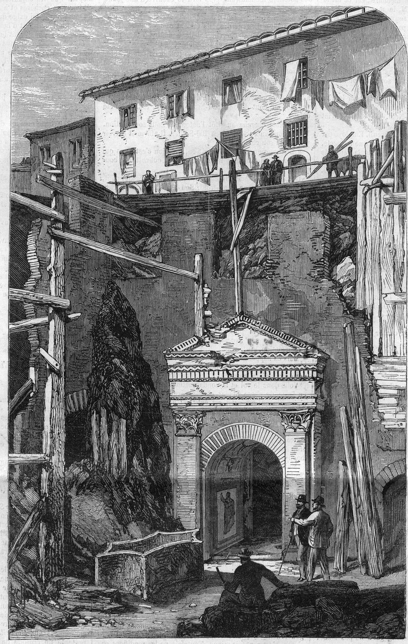 Új ásatások Rómában: a hetedik csoport (a Római Birodalom katonasága) őrzői posztjáról fedezték fel. Metszet a "" The Illustrious Universe" -ba alkotó: Unknown artist