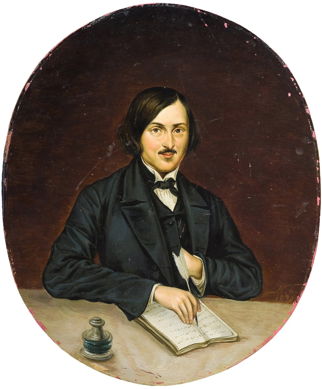 Nicolas Gogol – Nikolai Gogol (1809-1852), névtelen szerző portréja. Olajfestmény alkotó: Unknown artist