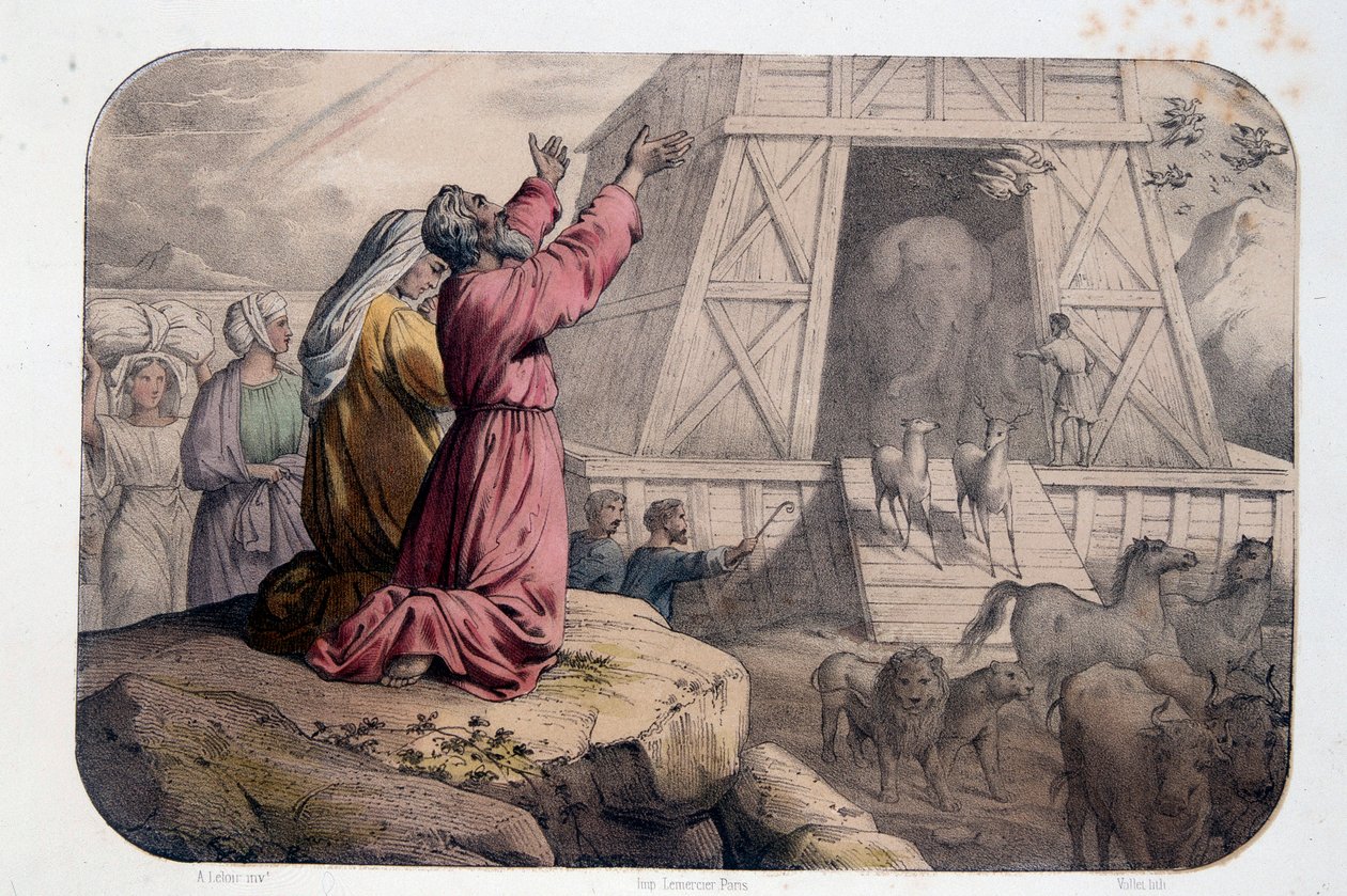 Noé bárkája – Noé bárkájának kijárata – Biblia alkotó: Unknown artist