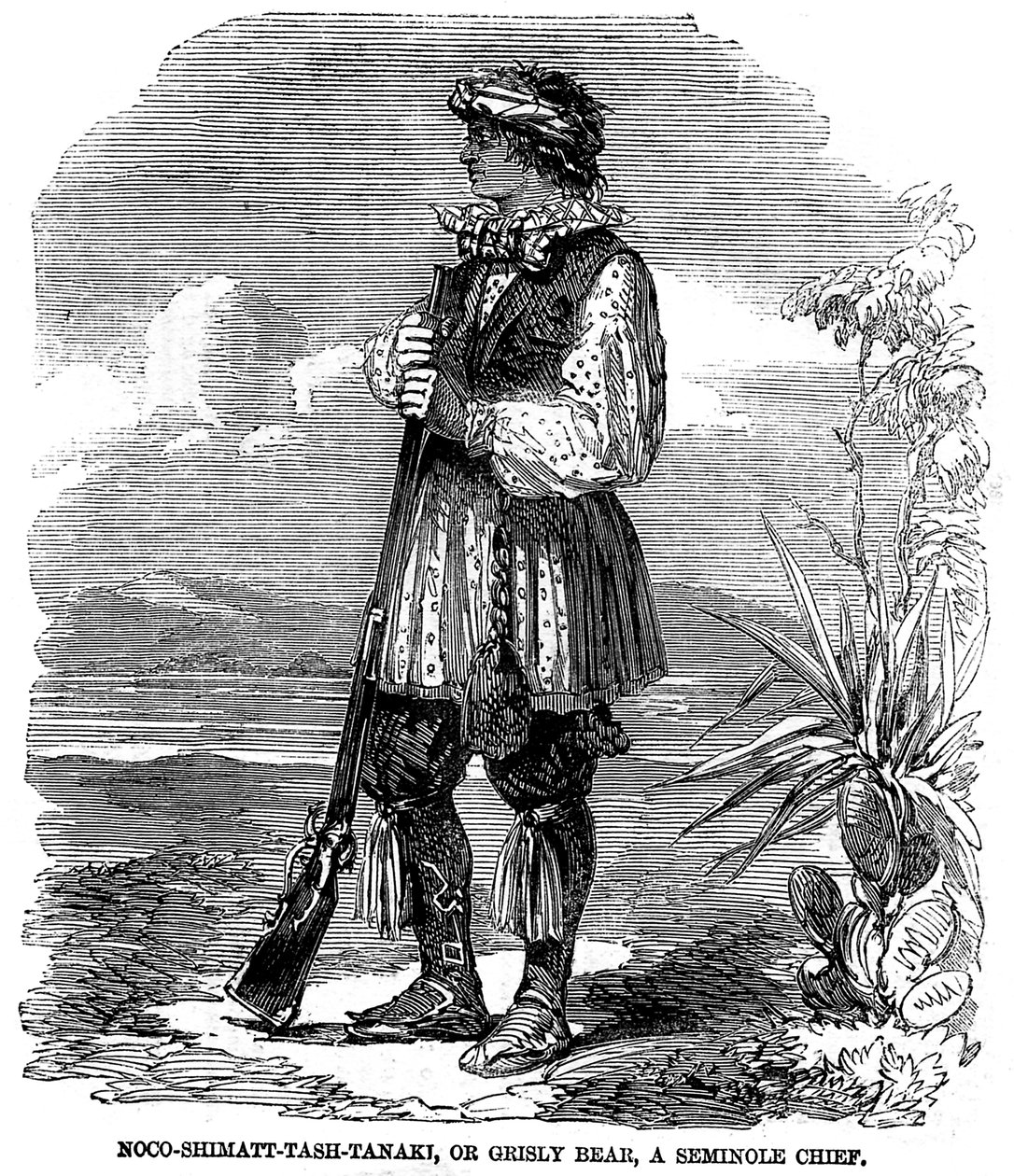 Noo-Shimatt-Tash-Tanaki, vagy gríz medve, egy Seminole törzsfőnök. alkotó: Unknown artist