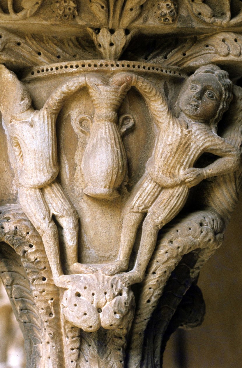 Norman Art in Monreale (Szicília): a Cloitre des Benedictins fővárosai. alkotó: Unknown artist
