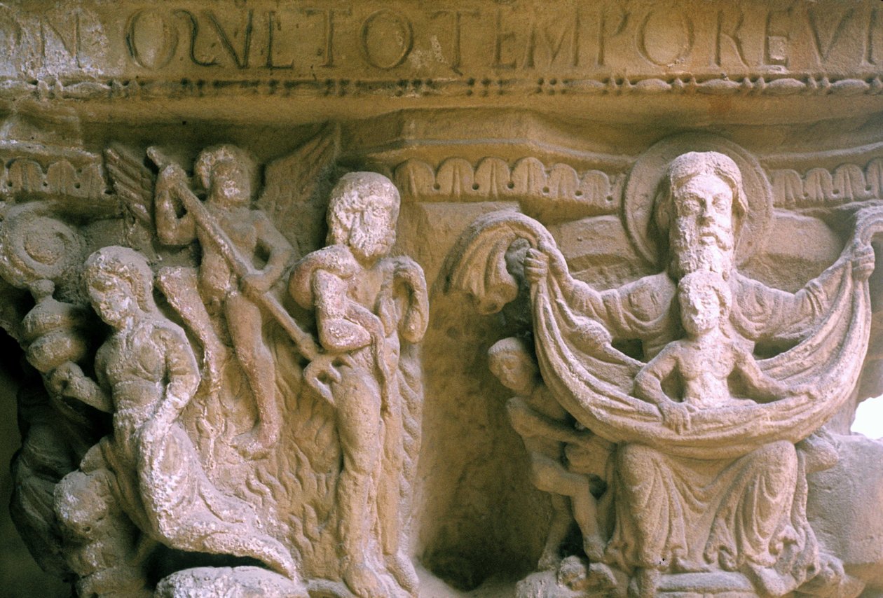 Norman Art in Monreale (Szicília): a Krisztust és Istent képviselő bencések cloitre fővárosai. alkotó: Unknown artist