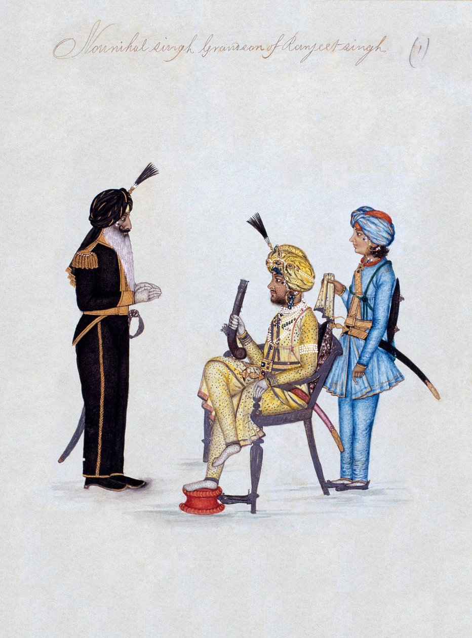 "Nounihal Singh Ranjeet Singh unokája" alkotó: Unknown artist