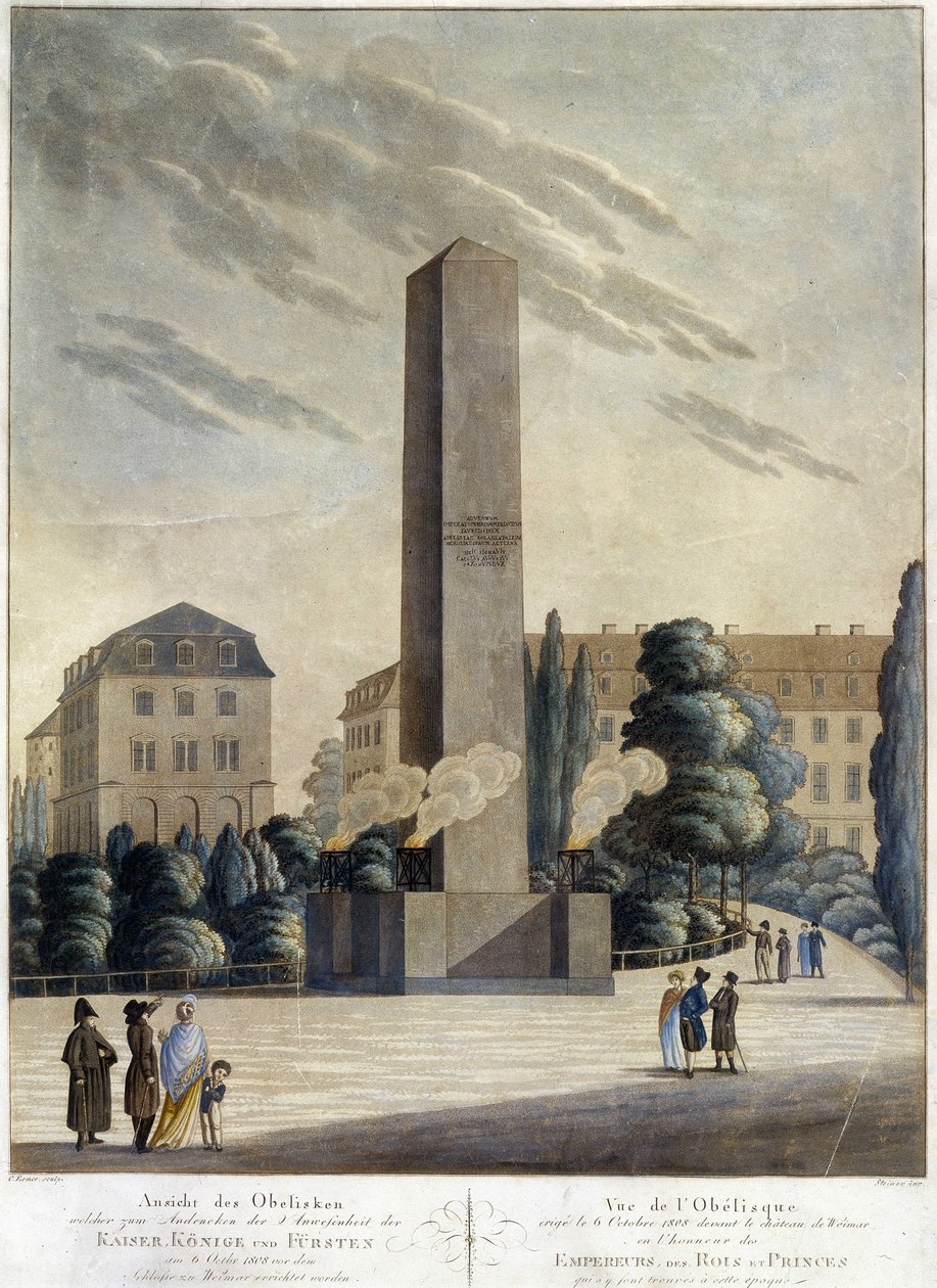 Obeliszk a weimari vár előtt alkotó: Unknown artist