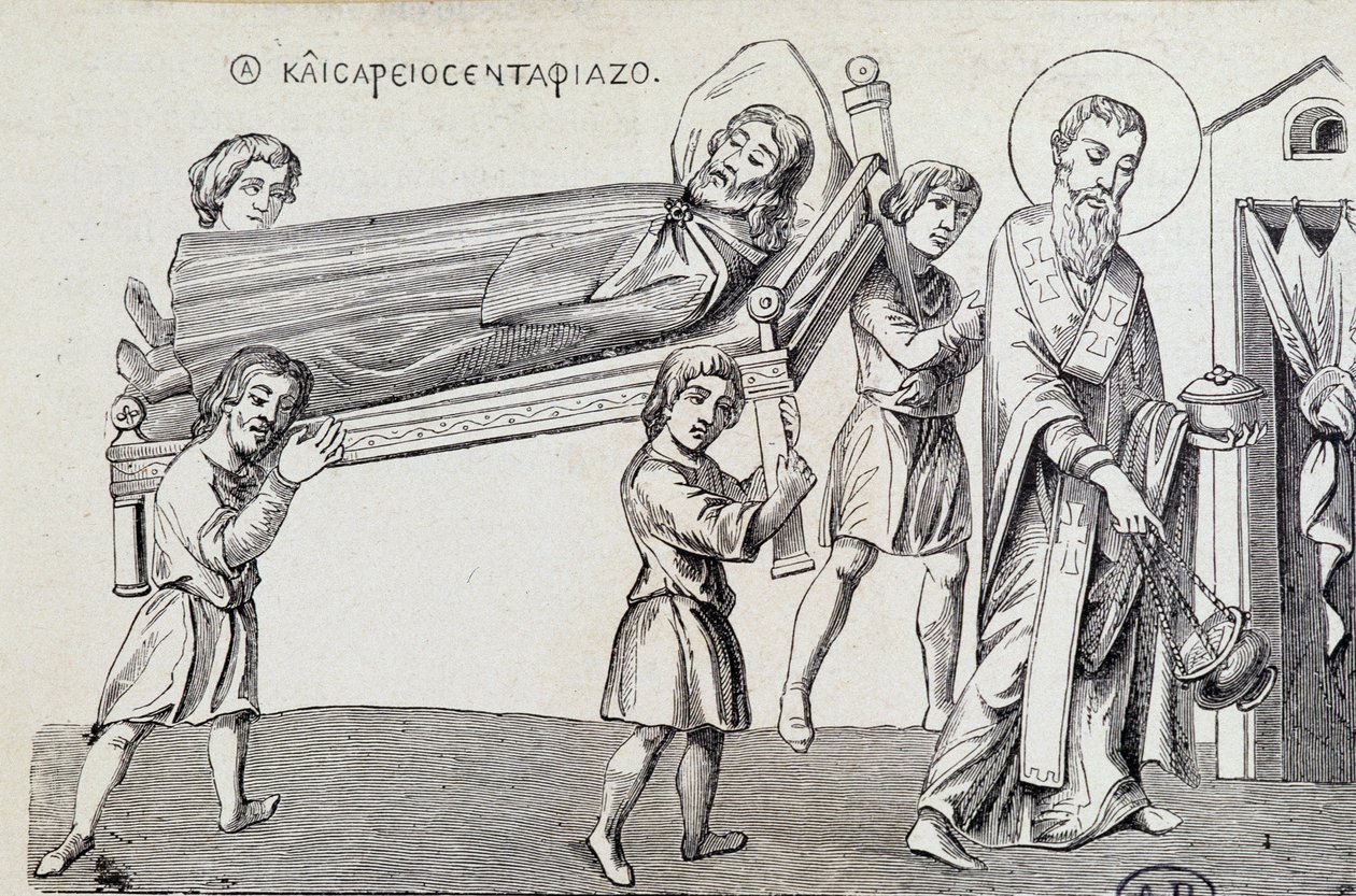 Szent Cesaire obseque testvére, Saint Gregoire, a 9. századi görög dok alkotó: Unknown artist