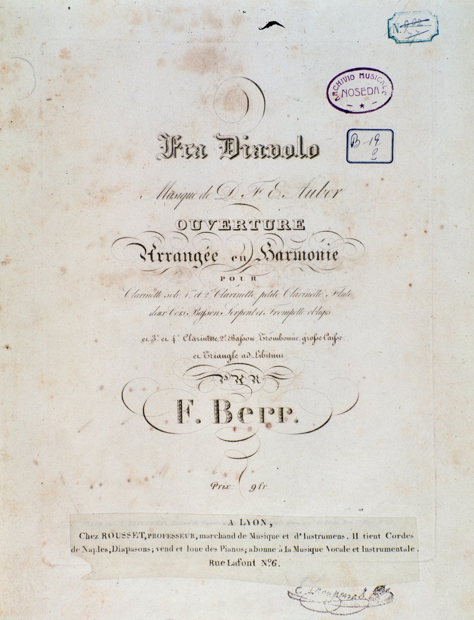 D. F. Auber Fra Diavolo, avagy The Hotelery of Terracine című komikus operájának megnyitója alkotó: Unknown artist