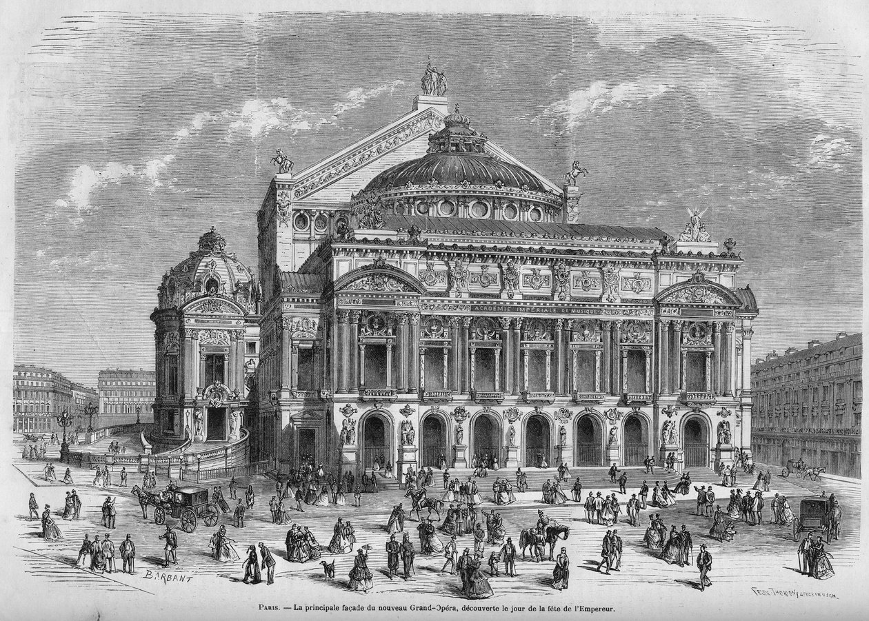 Az Opera Garnier 1867-ben. alkotó: Unknown artist
