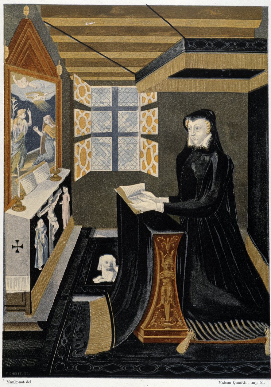 Medici Katalin királynő oratóriuma (Caterina de Medici) (Királynő imádságban) - 16. századi zománc alapján, Cluny Múzeum alkotó: Unknown artist