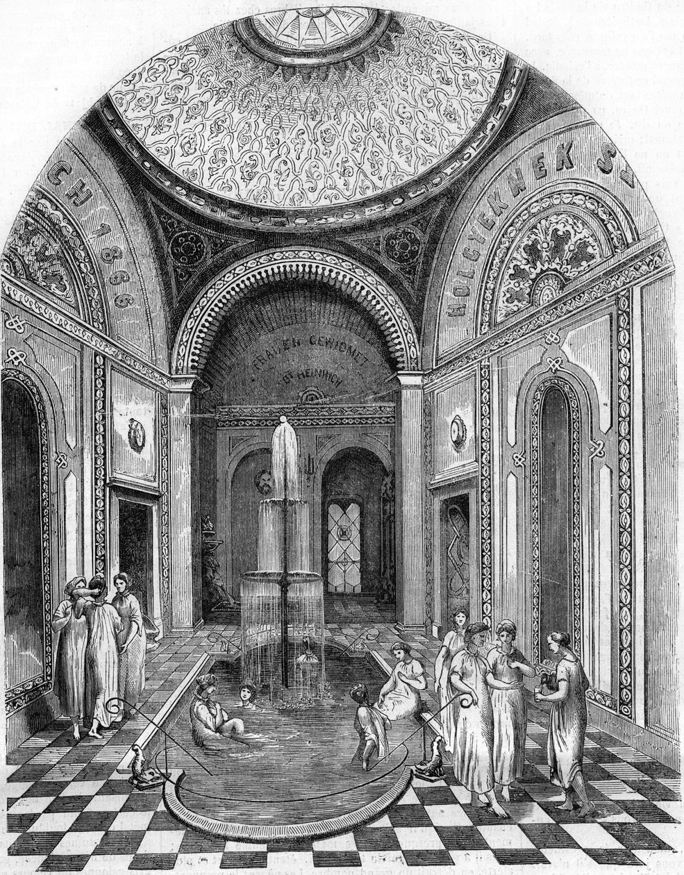 Keleti fürdők Budén: a Rózsa szoba. alkotó: Unknown artist