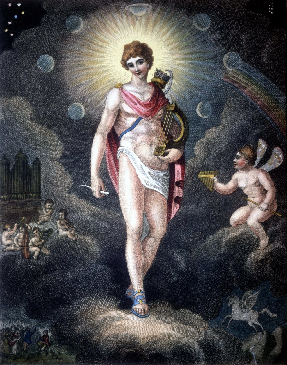Orpheus - 19. századi metszet. .Milánó alkotó: Unknown artist