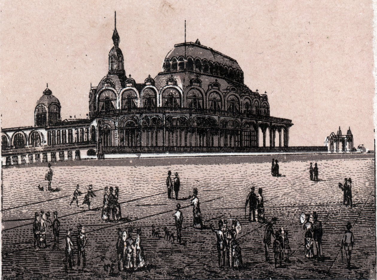 Ostend (Ostend), Belgium: kilátás a Kursaal Digue-ra (kaszinó). in "" A világ 168 nézetet szemléltet"" Keltezés nélküli (XIX. század vége) alkotó: Unknown artist