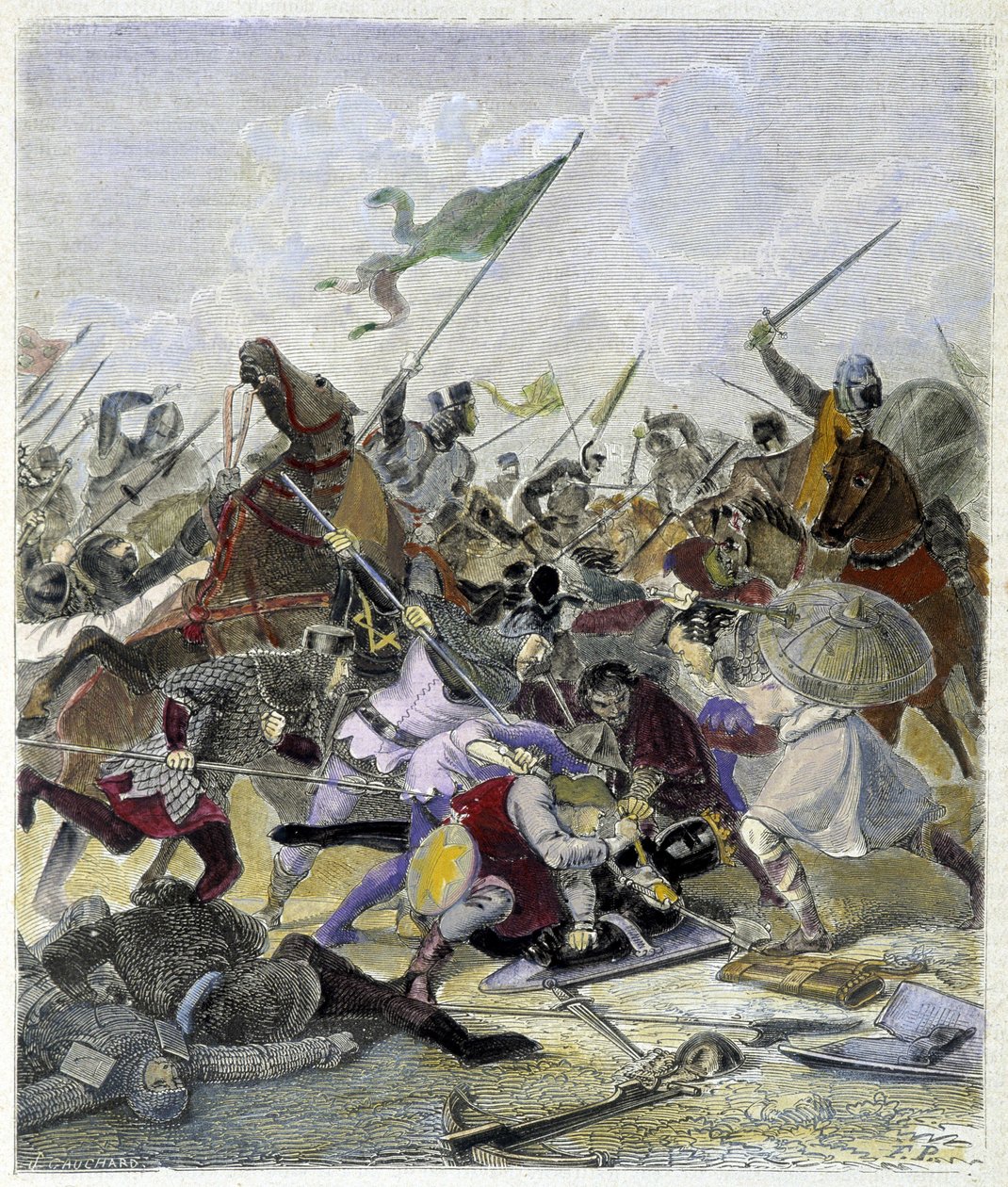 Othon 1er (912-973) meglepte a lázadók Rómában – a „Histoire des popes” című könyvében, Maurice Lachatre alkotó: Unknown artist