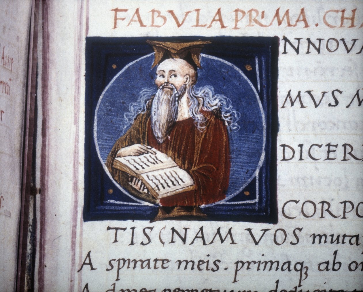 Ovidius (Ovidio) (i.e. 43) J.C. – i.sz. 17 vagy 18 JC) egy 15. századi kéziratban ábrázolva. Városi Bibl. Riminiből. alkotó: Unknown artist