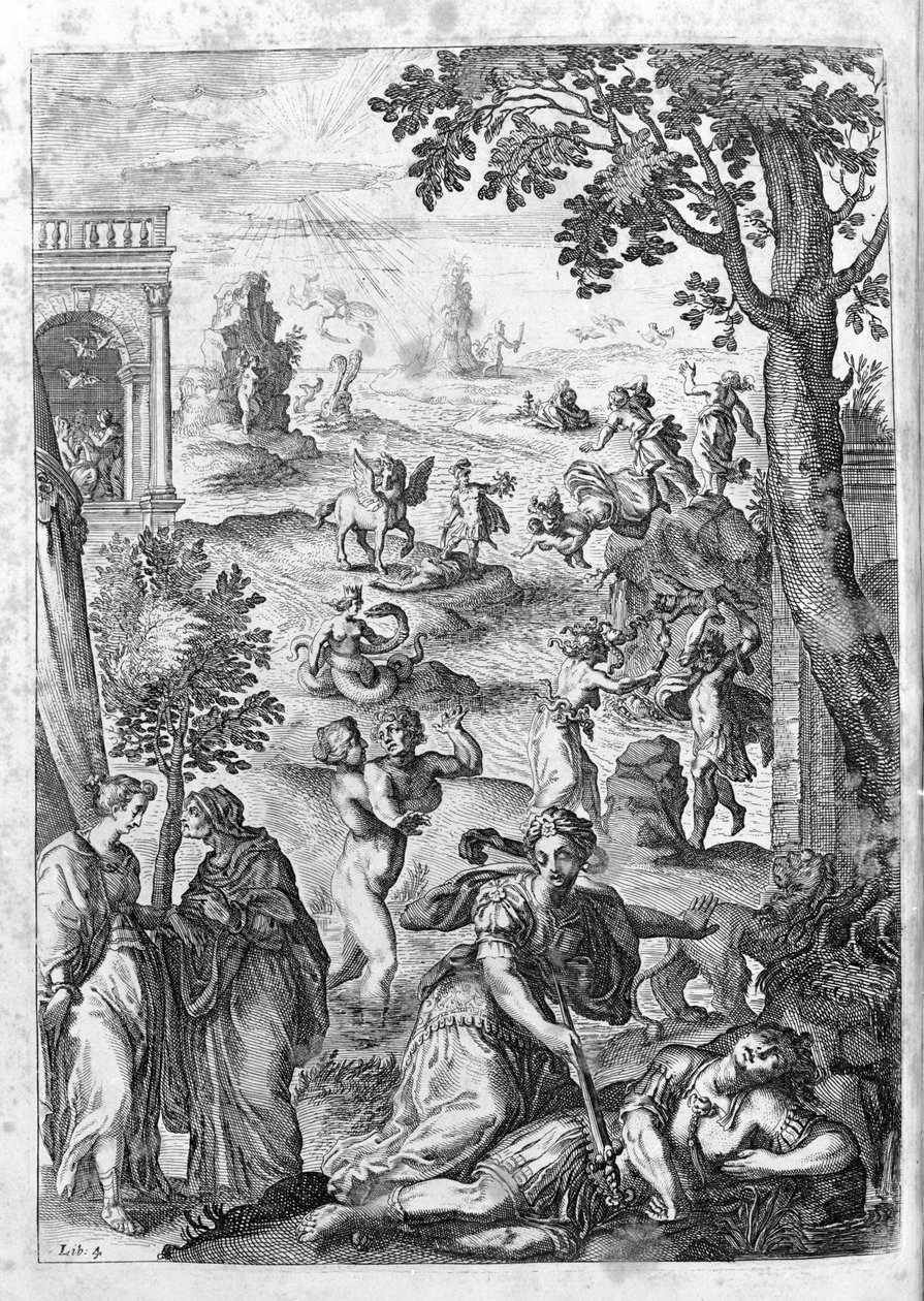 Ovidius (Ovidius) - illusztráció a 15. könyvhöz - (P. Ovidius: Az éjszaka metamorfózisai alkotó: Unknown artist