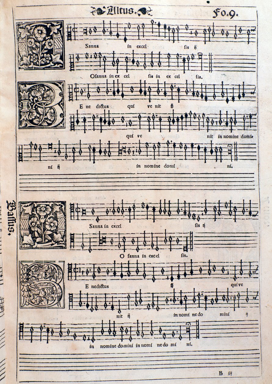 Oldal a Liber octo Missarumból (1541) alkotó: Unknown artist