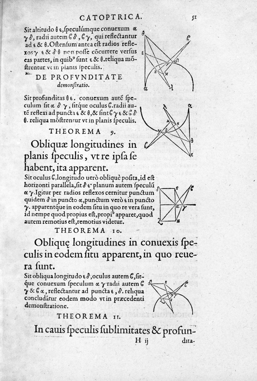 Euklidész „” Optica & Catoptrica...” oldala alkotó: Unknown artist