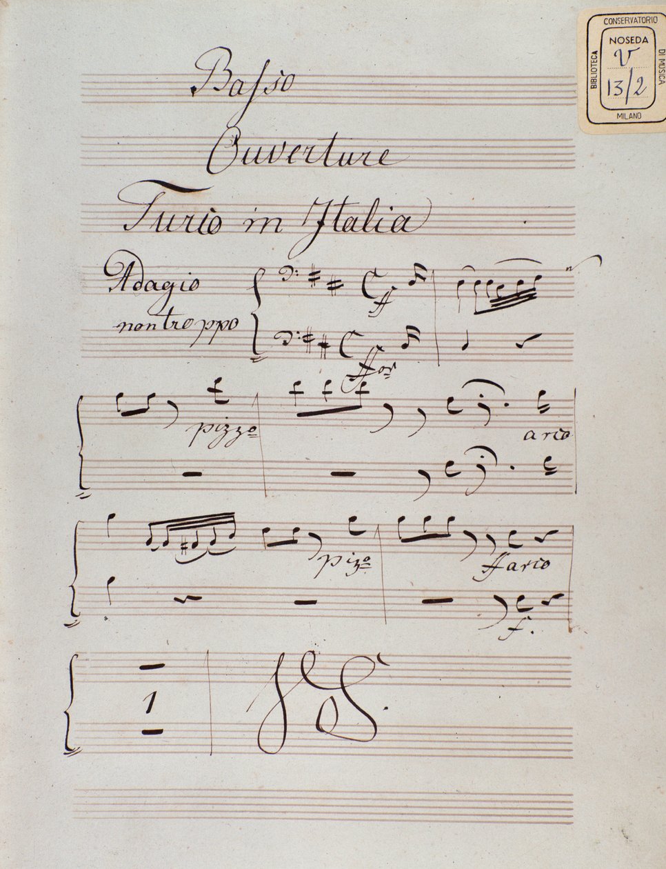 Gioacchino Rossini A török Olaszországban nyitányának zenei oldala alkotó: Unknown artist