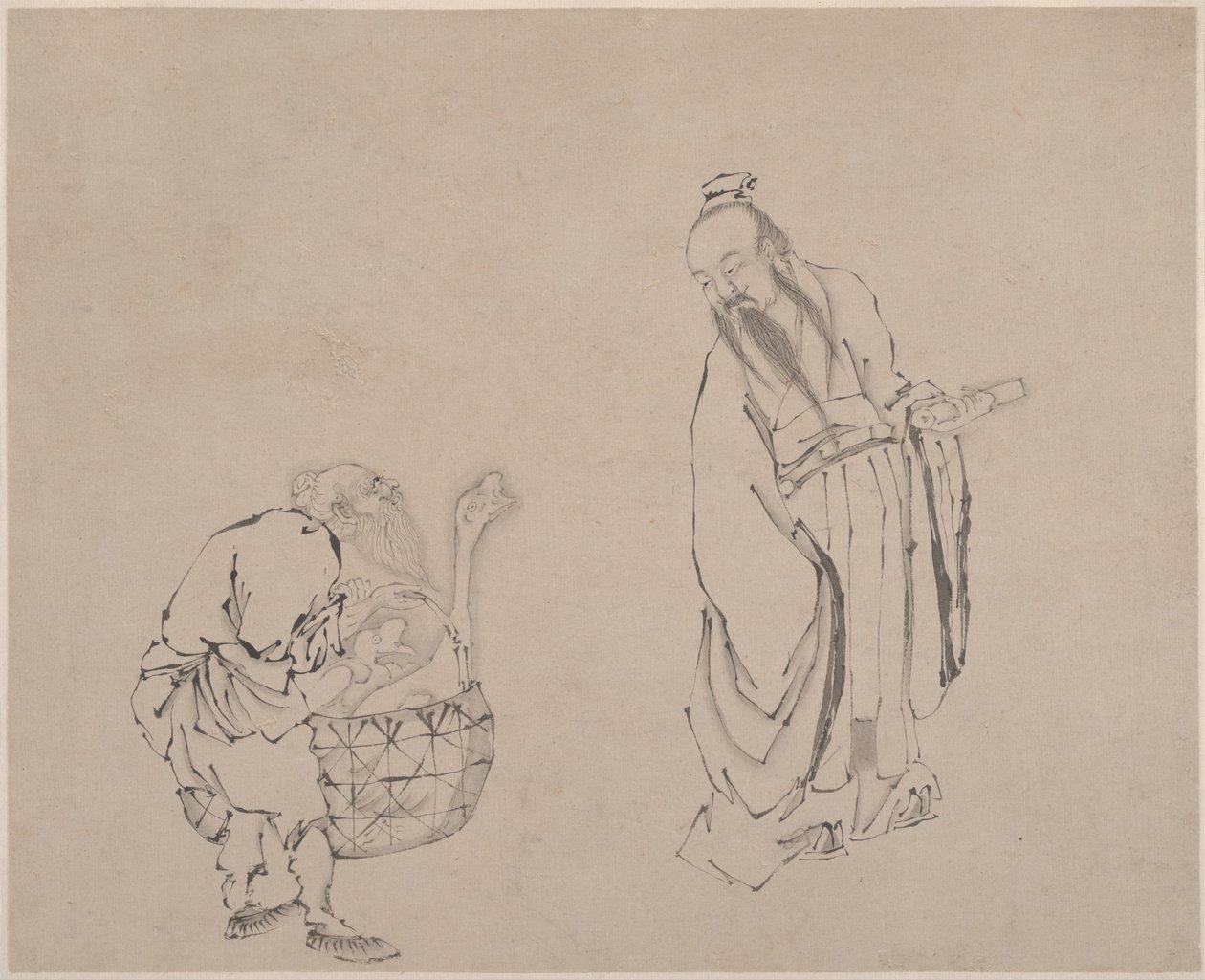 Festmény, 20. század (albumlevél; tus, papír) alkotó: Unknown Artist