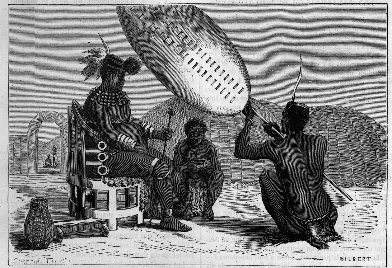 Panda, a zuluk néhai királya. Metszet a „természetbe”: a tudományok és azok művészetben és iparban való alkalmazásának áttekintése, 1879. április 5. alkotó: Unknown artist