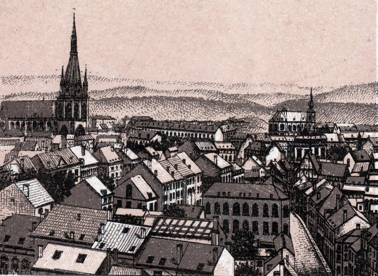 Panoráma a belgiumi Liege-ről a „” A világ 168 nézetet mutat be”” Nincs dátum (XIX. század vége) alkotó: Unknown artist