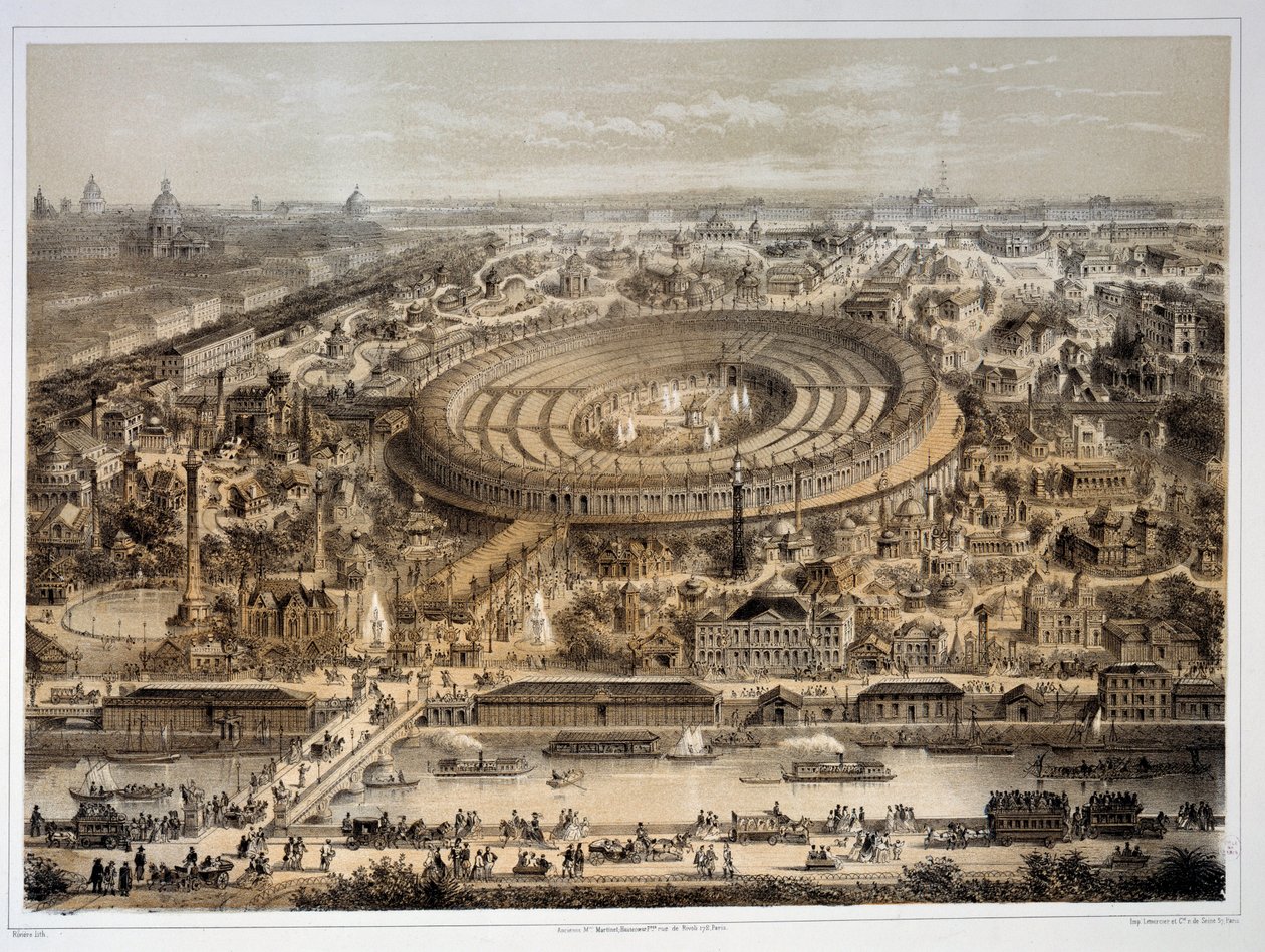 Panorámás kilátás az 1867-es párizsi világkiállításra. Párizs, Musee Carnavalet alkotó: Unknown artist