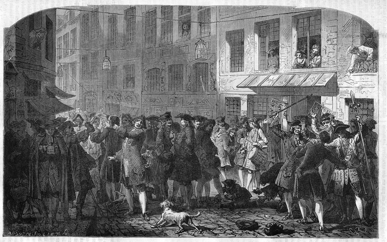 Párizs IV. kerület - La rue Quincampoix en 1720 a l