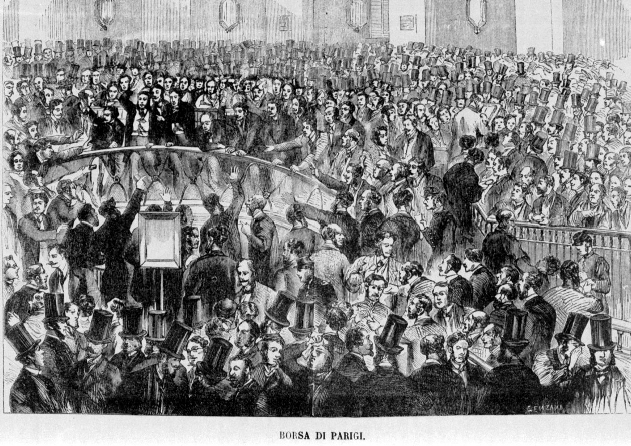 Párizsi Értéktőzsde (kosár) 1870-ben. alkotó: Unknown artist