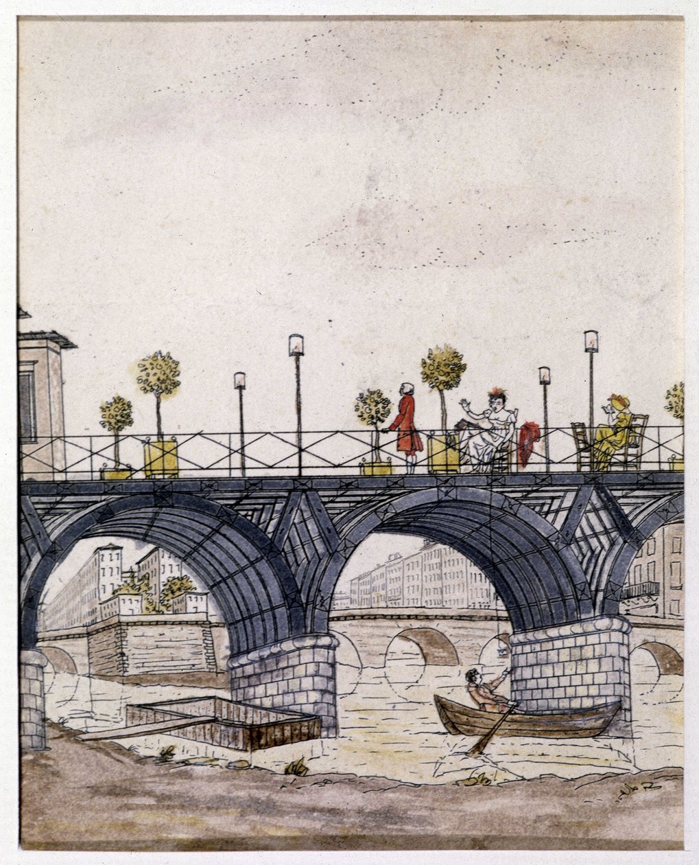 Párizs: A Művészetek hídja, a XIX alkotó: Unknown artist