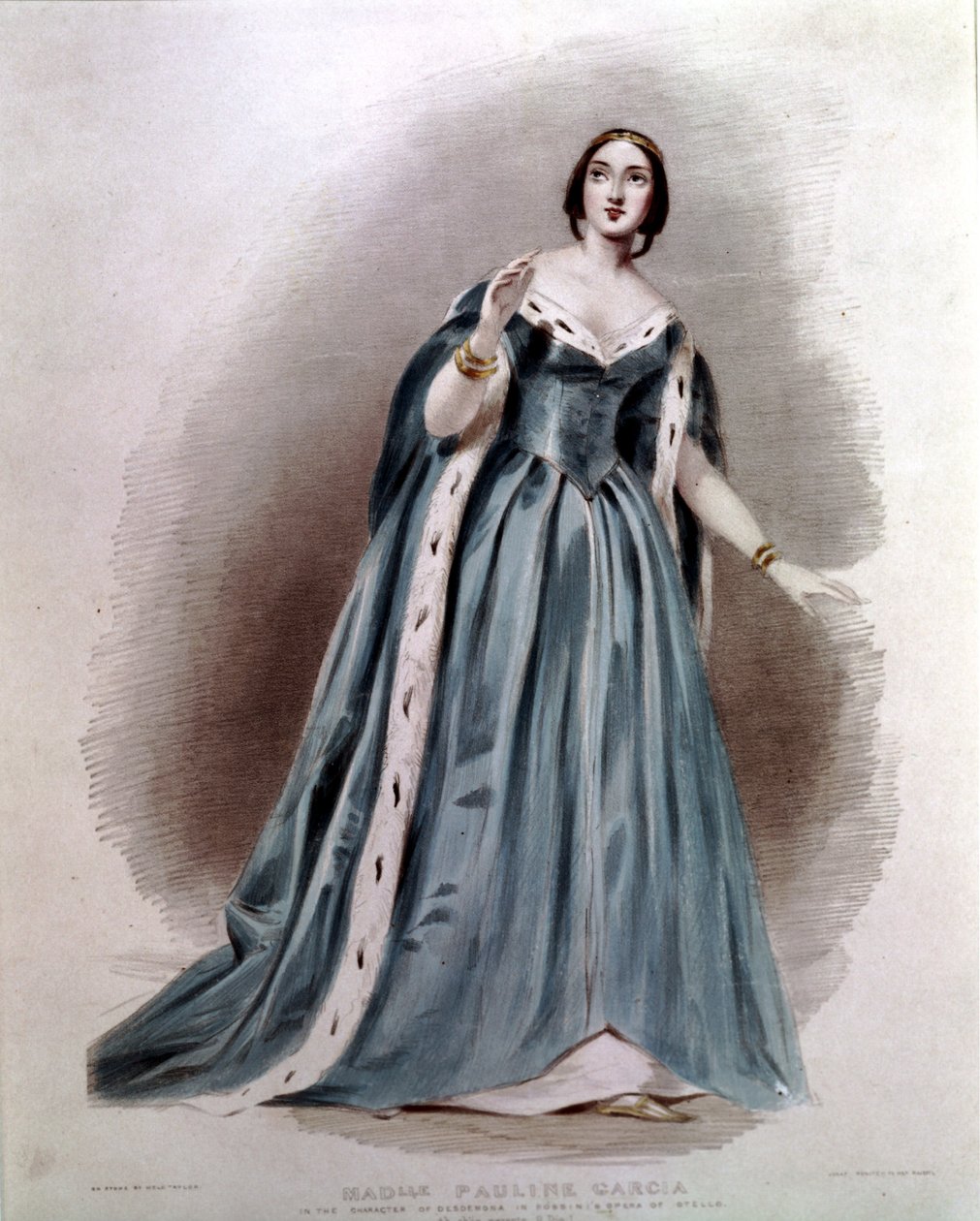 Pauline Viardot – Garcìa (1821-1910), francia énekes. Desdemona szerepében. Gioacchino Rossini Otellója. alkotó: Unknown artist