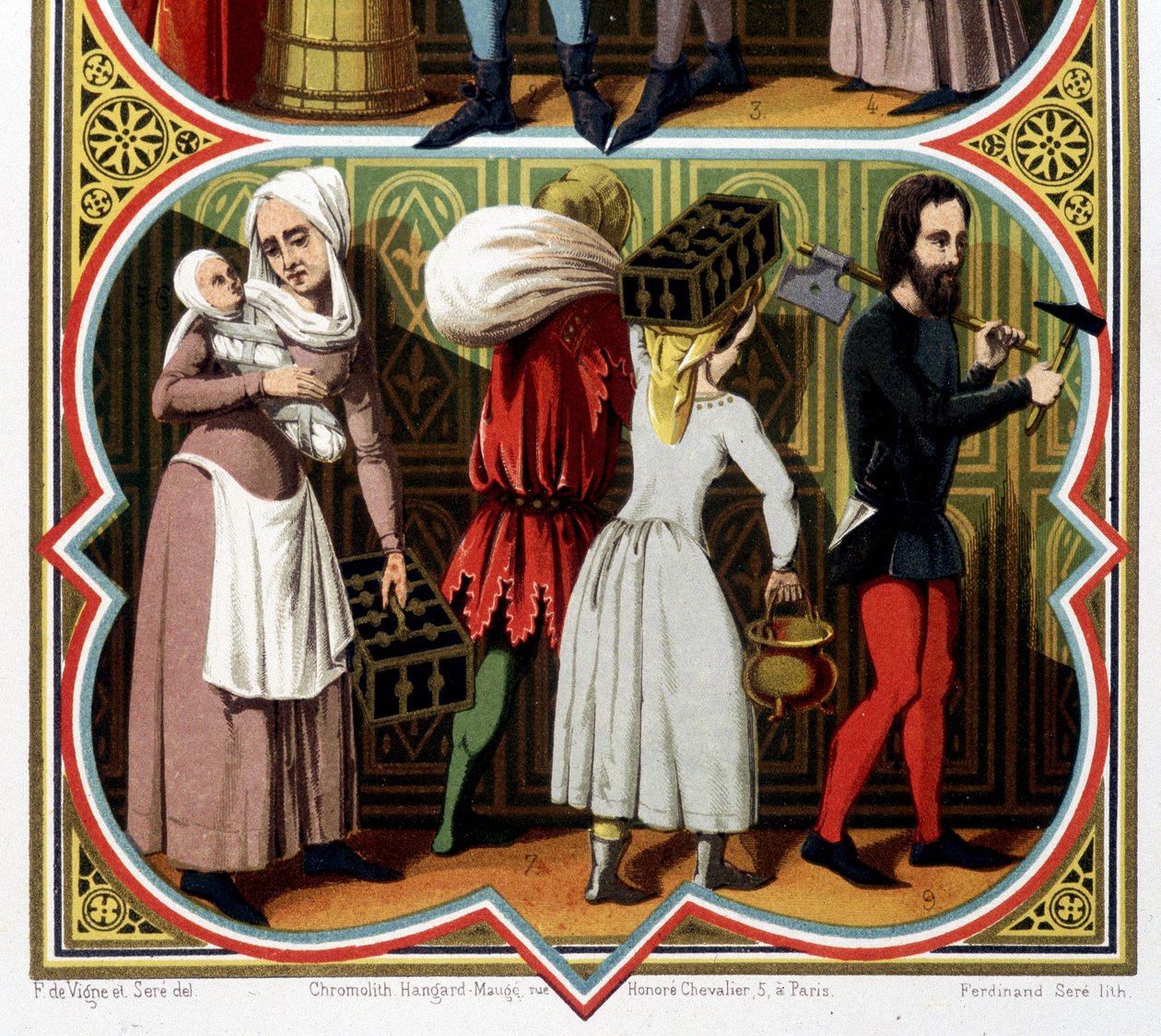 A középkor emberei - a „” A pompás művészetek, a viselet- és bútortörténet” c. alkotó: Unknown artist