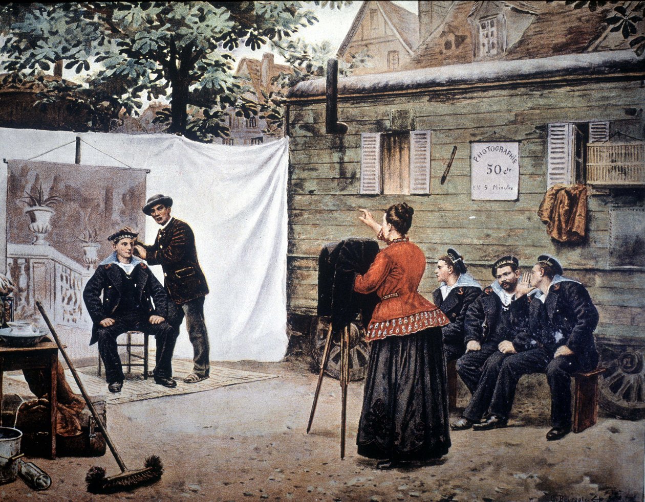 Vándorfotós Franciaországban 1890-ben. alkotó: Unknown artist