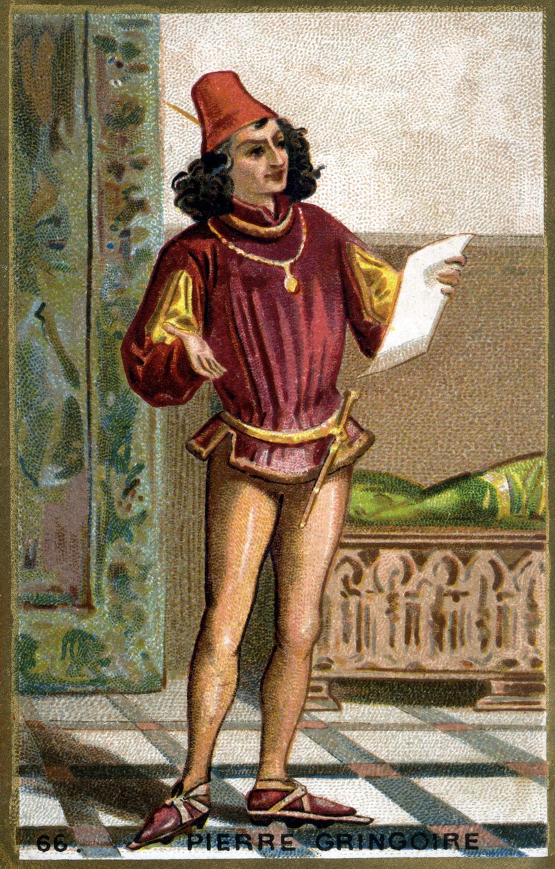 Pierre Gringoire (1475-1538), francia drámai költő. 19. századi kromolitográfia. alkotó: Unknown artist