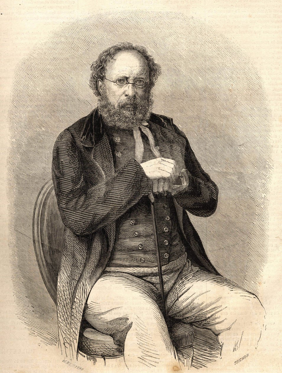 Pierre Joseph Proudhon (1809-1865). Francia szocialista teoretikus, az anarchizmus előfutára. Metszet 1865-ből. Bianchetti gyűjtemény alkotó: Unknown artist