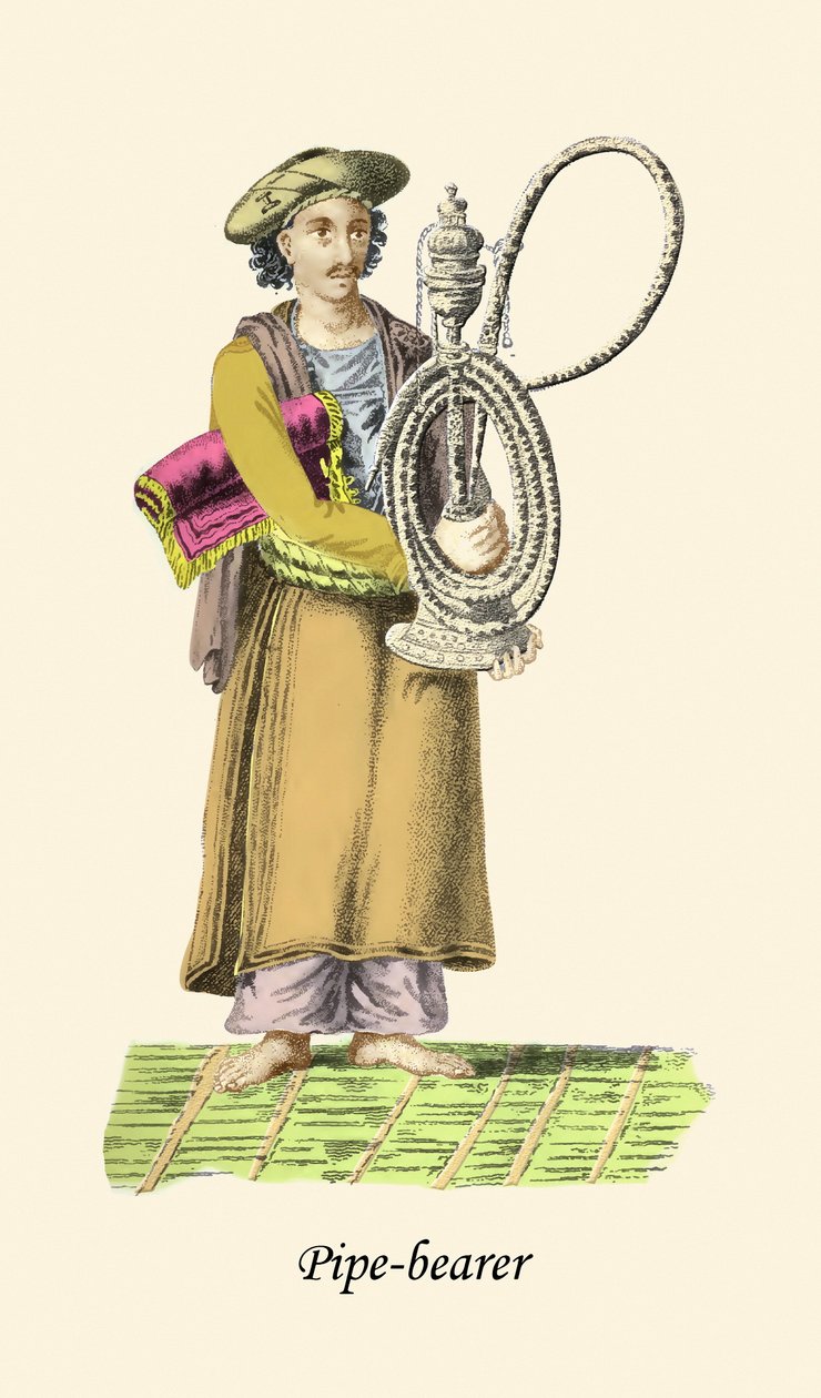 Pipatartó vízipipával vagy vízipipával alkotó: Unknown Artist